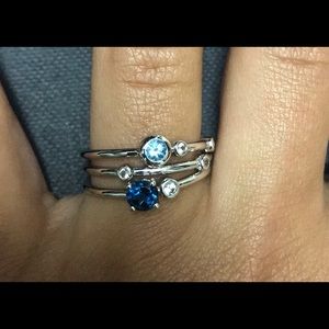 Helzberg Diamonds Sapphire Orbit Stack Ring Set